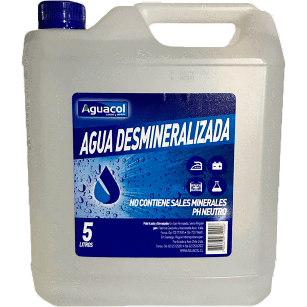 Agua AGUACOL AGUA DESMINERALIZADA 5LTS