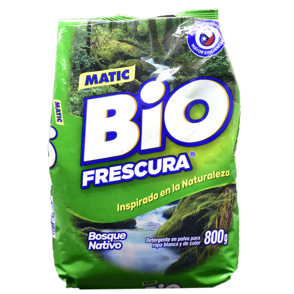 Bio polvo BIOFRESCURA DETERGENTE POLVO VERDE 800 GRS