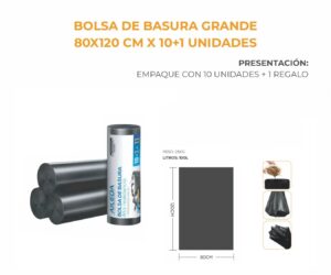 Bolsa 80x120 AILEDA BOLSA BASURA 80X120CM 11UND