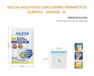 Bolsa hermetica S Listo AILEDA BOLSA HERMETICA PEQUEÑA 30UND