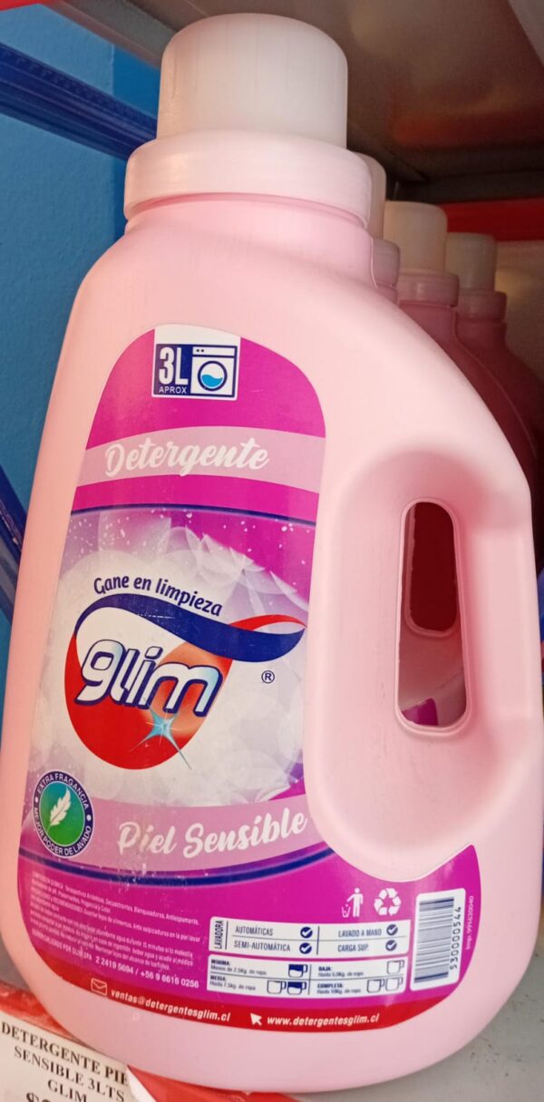 Glim hipolergenico GLIM DETERGENTE PIEL SENSIBLE 3LTS
