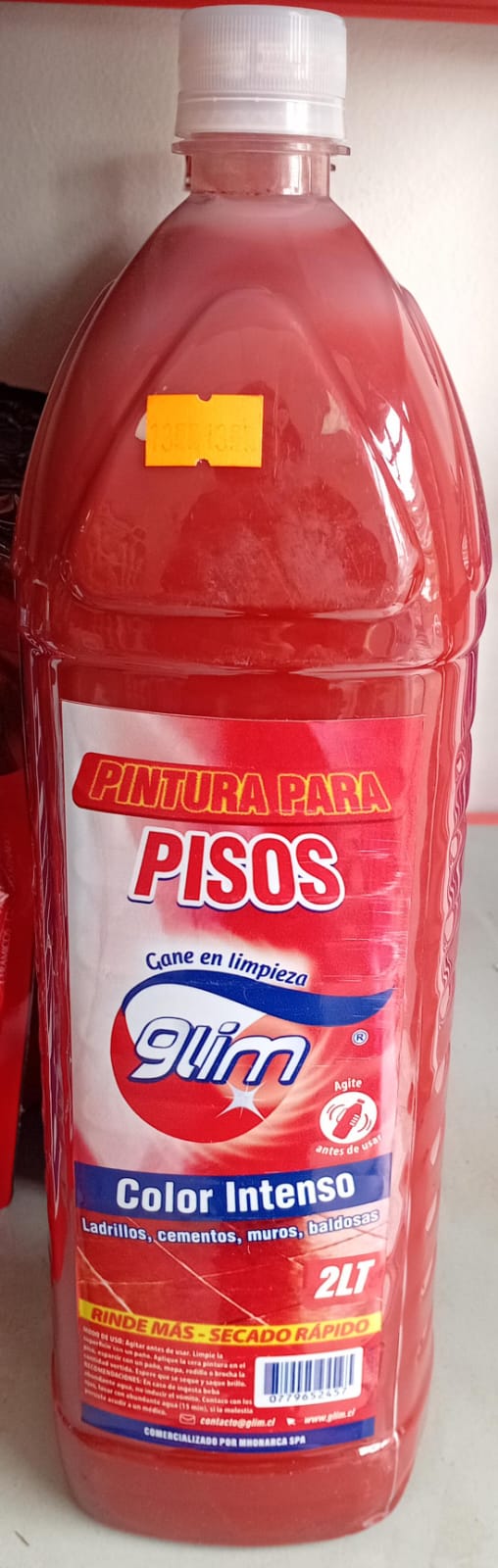 Pintura piso GLIM PINTURA DE PISOS ROJA 2LTS