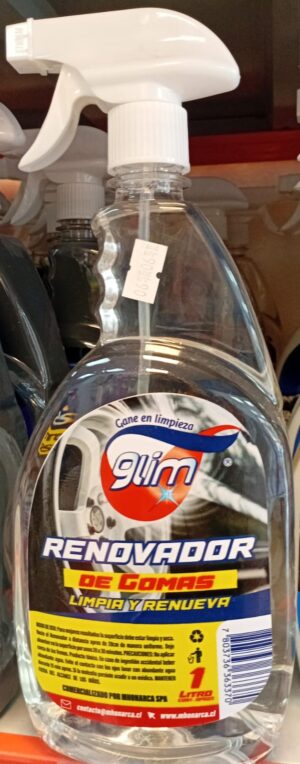 Renovador de goma 1 litro GLIM RENOVADOR DE GOMAS C/GAT P/AUTO 1LTS