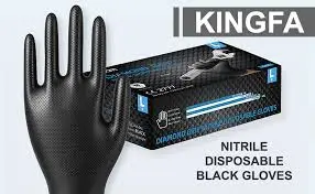 0391 KINGFA GUANTE NITRILO NEGRO "M" 100UND