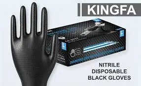 0392 KINGFA GUANTE NITRILO NEGRO "L" 100UND